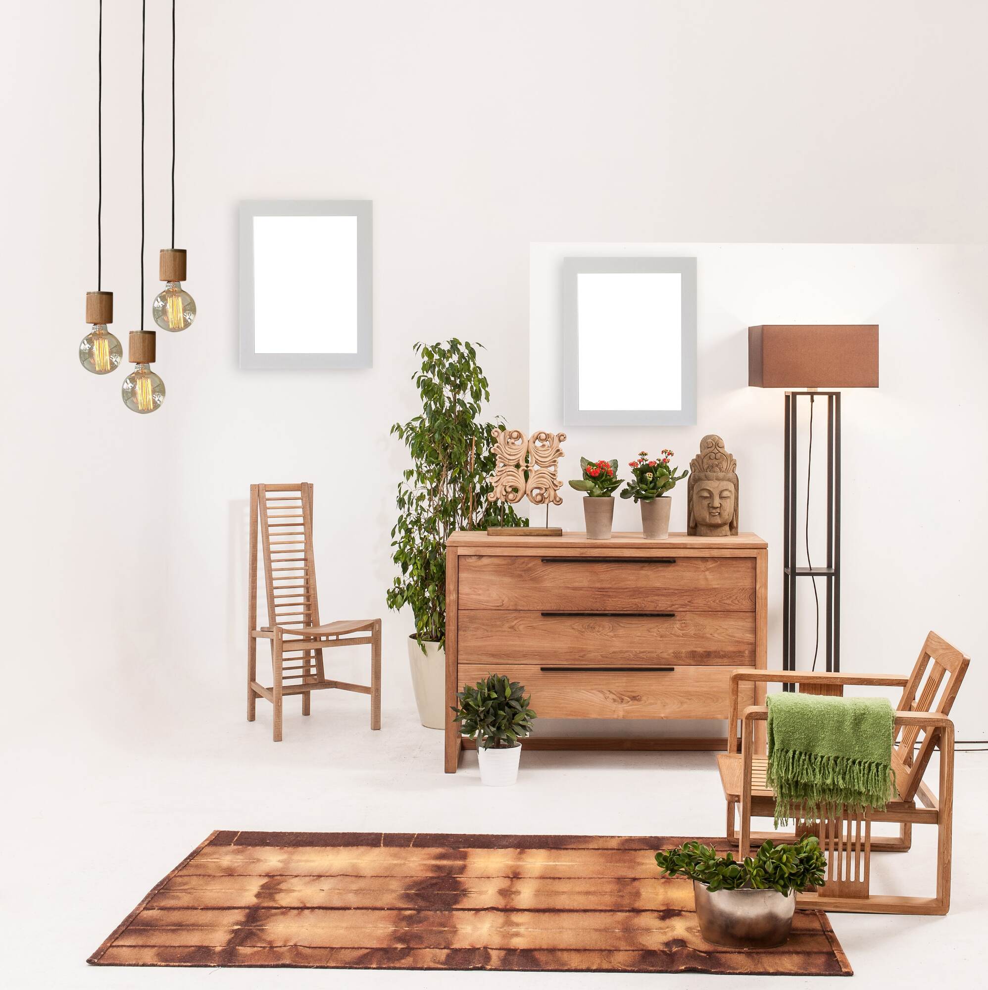 Design de mobilier en bois naturel
