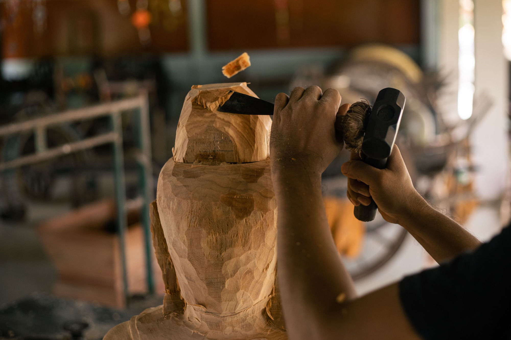 Design d'objets déco en bois brut