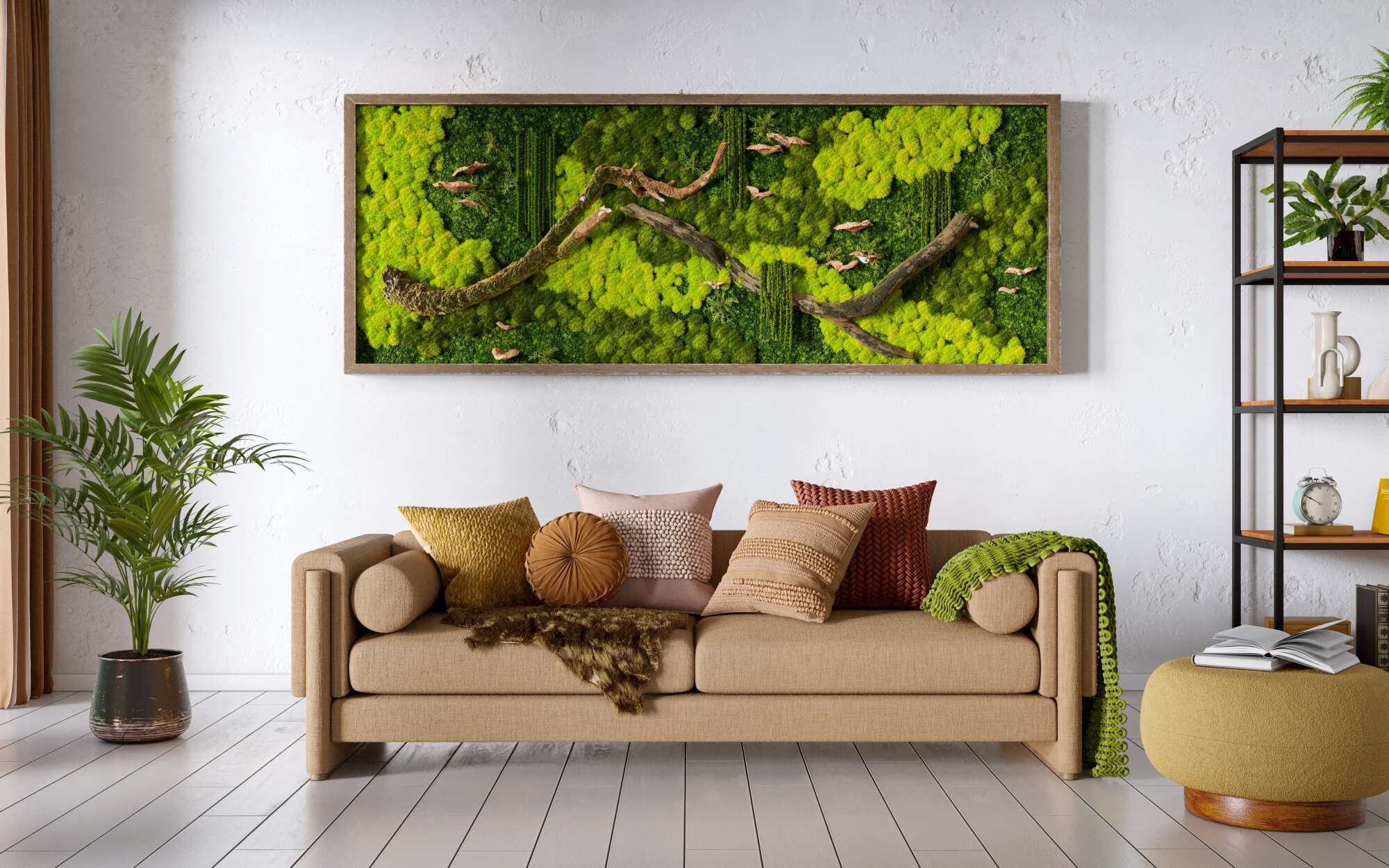 Installation d'une peinture murale zen