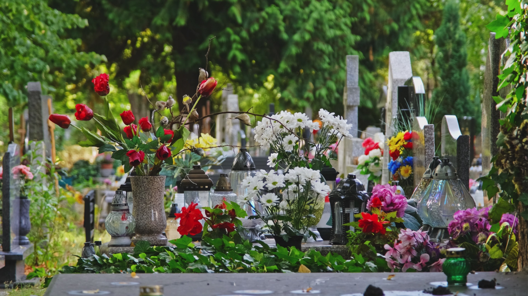 Pierres décoratives pour tombale