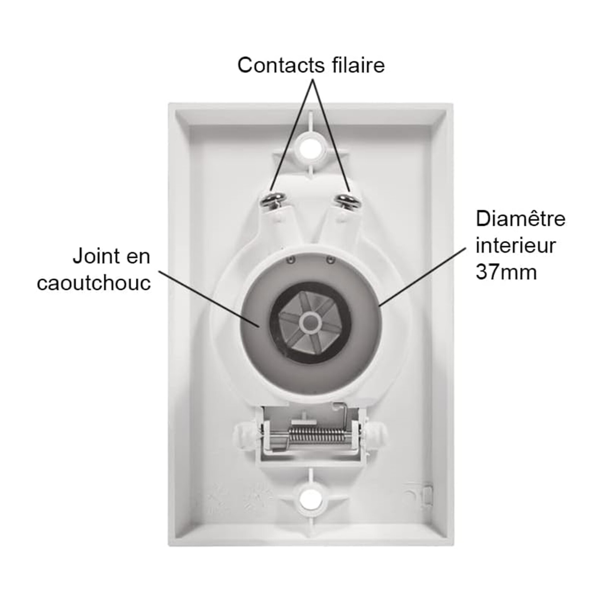 Prise Rectangulaire Universelle pour Aspirateur Centralisé