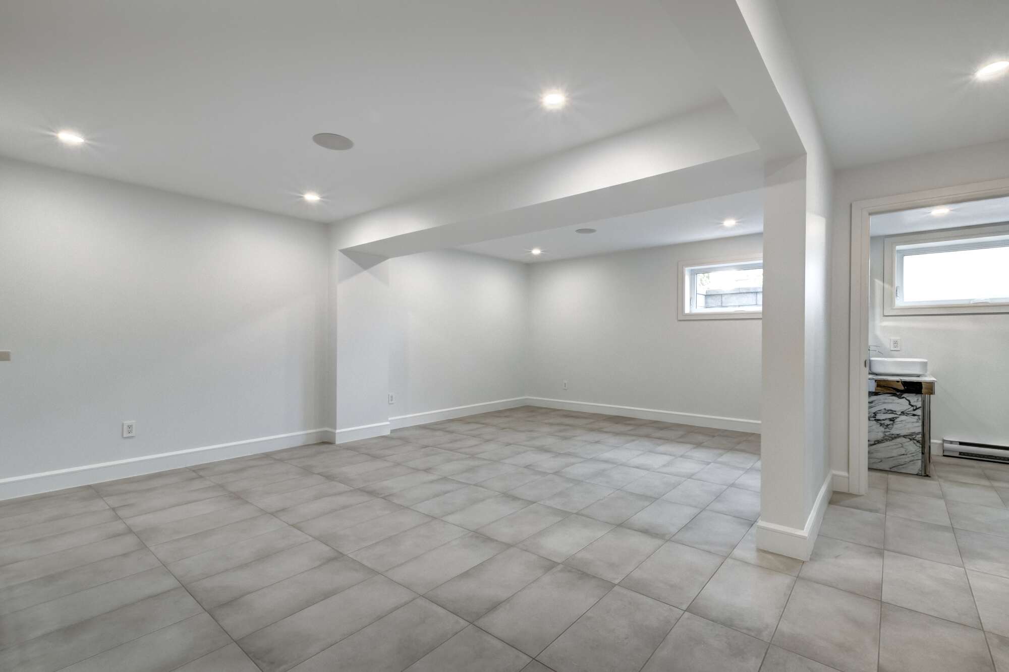 Travaux d'aménagement de sous-sol