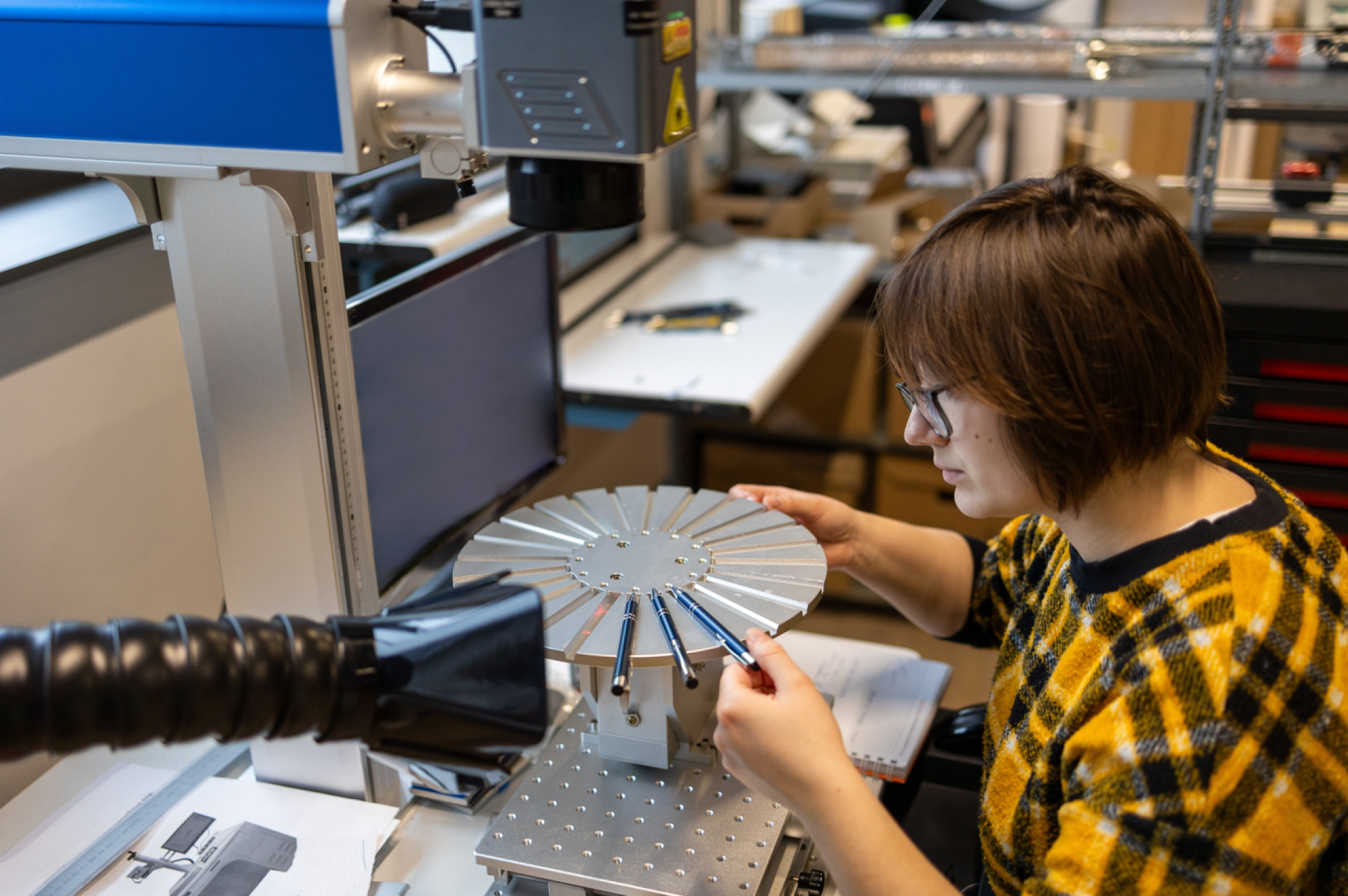 Marquage de logos sur stylos