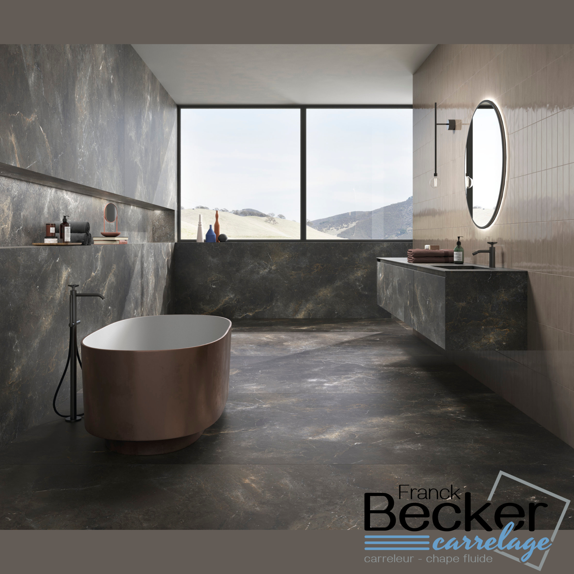 Pose de carrelage très grand format