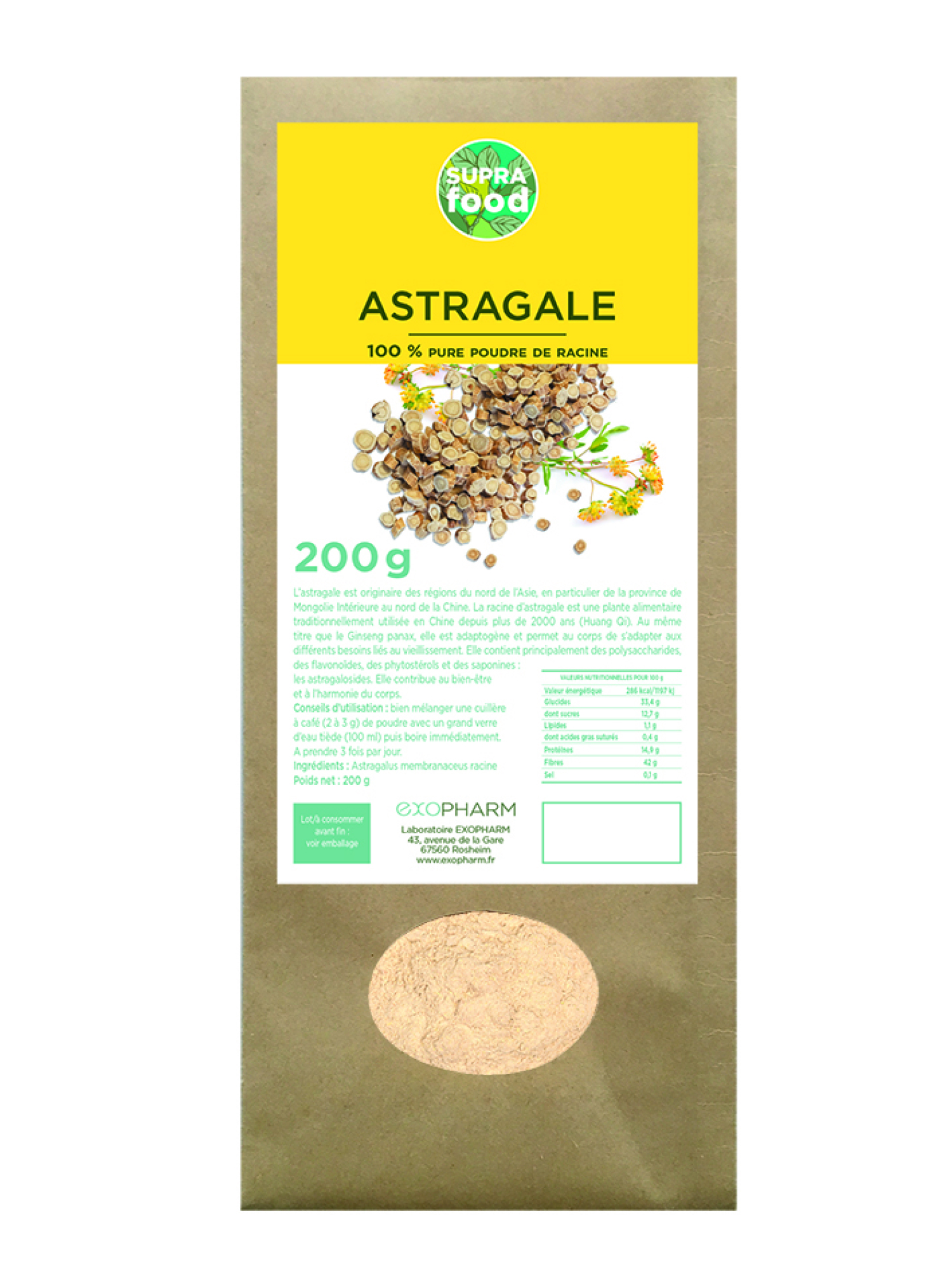 ASTRAGALE - Pure Poudre de Racine sachet de 200 g