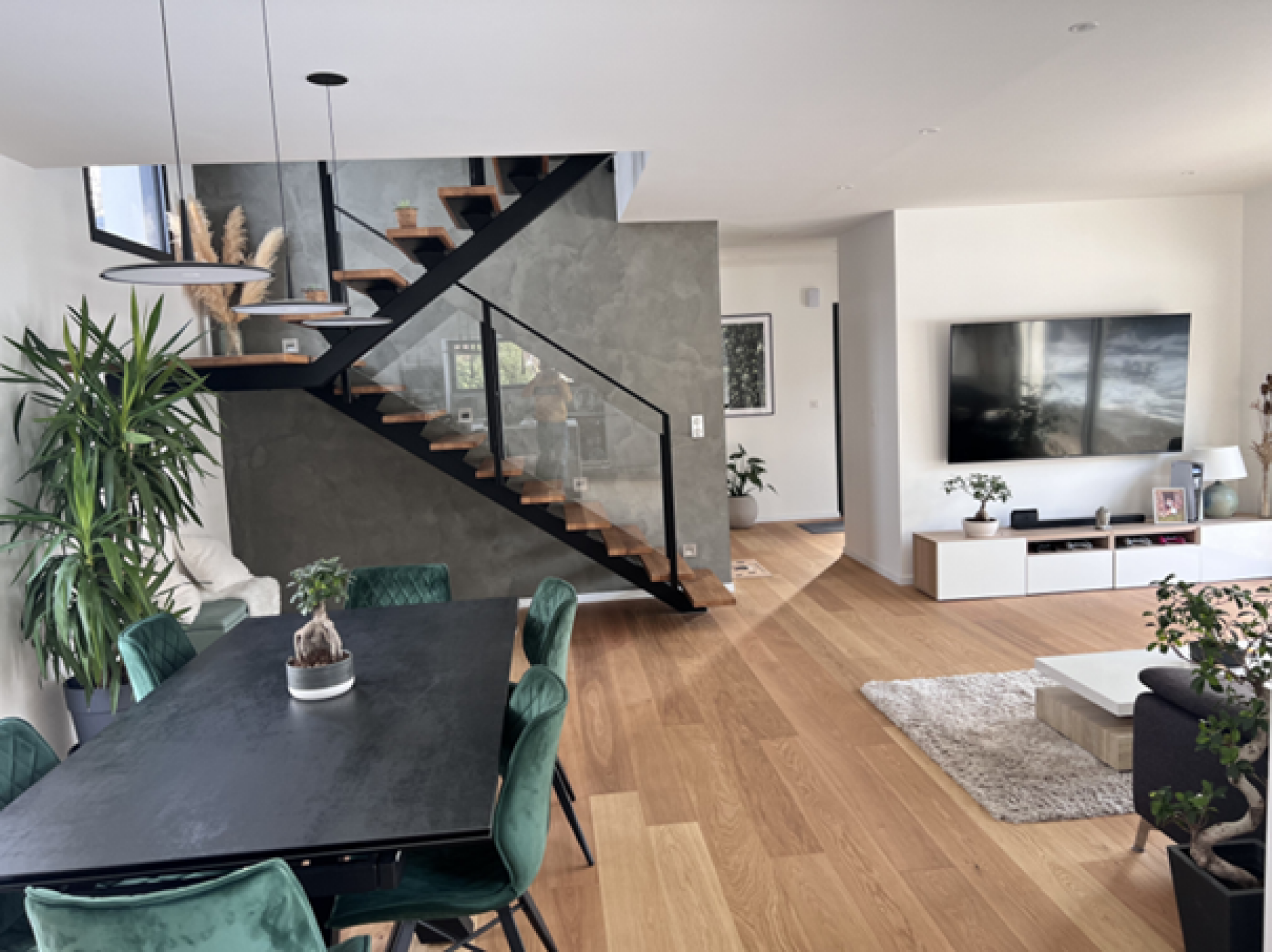 Maison complètement en toit plat