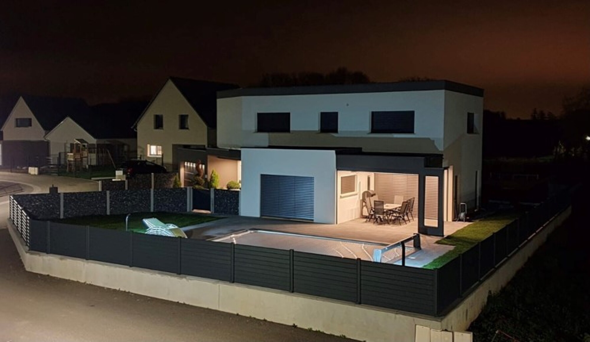 Maison spacieuse en toit plat