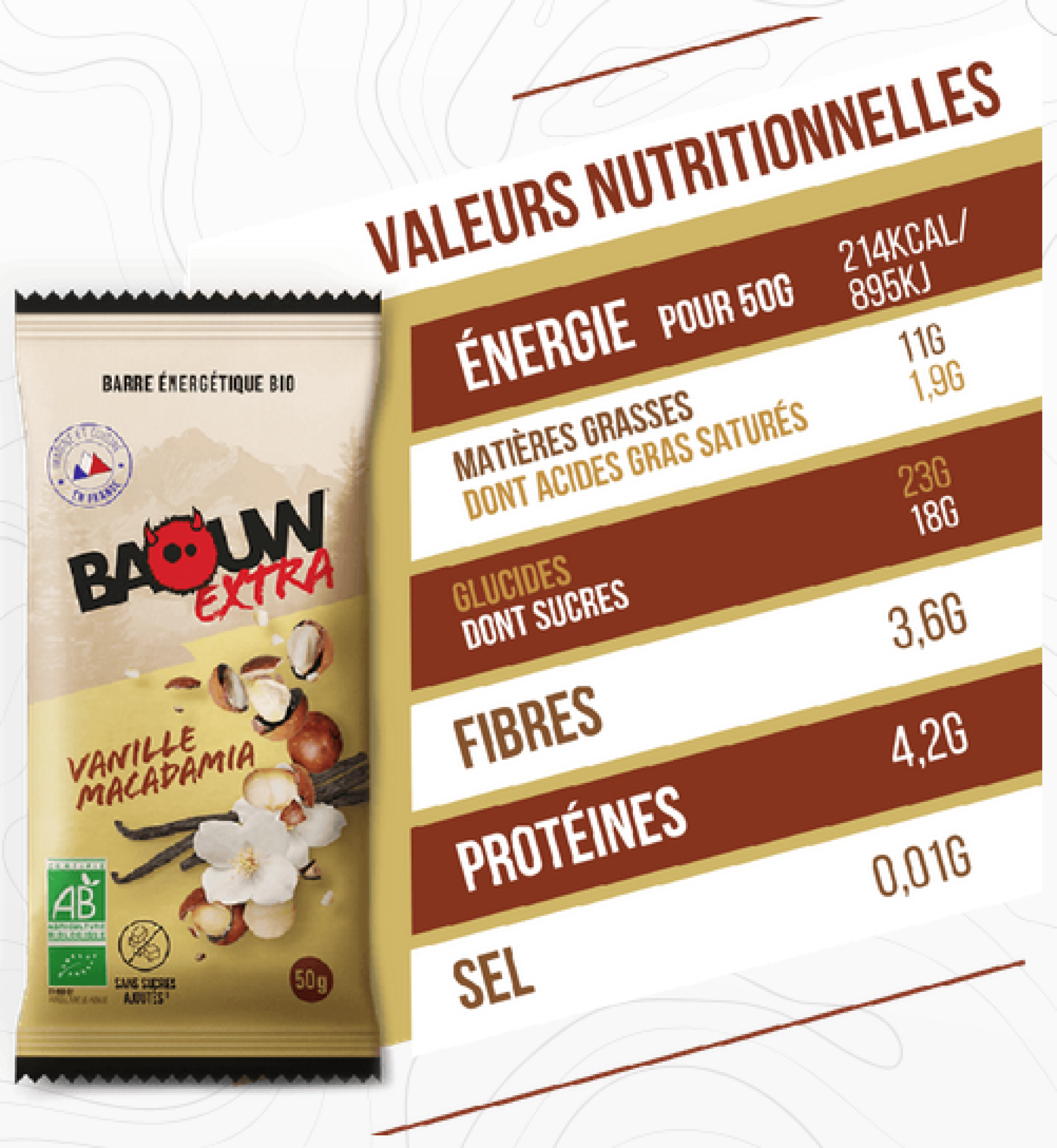 Baouw Extra - Vanille Noix de Macadamia
