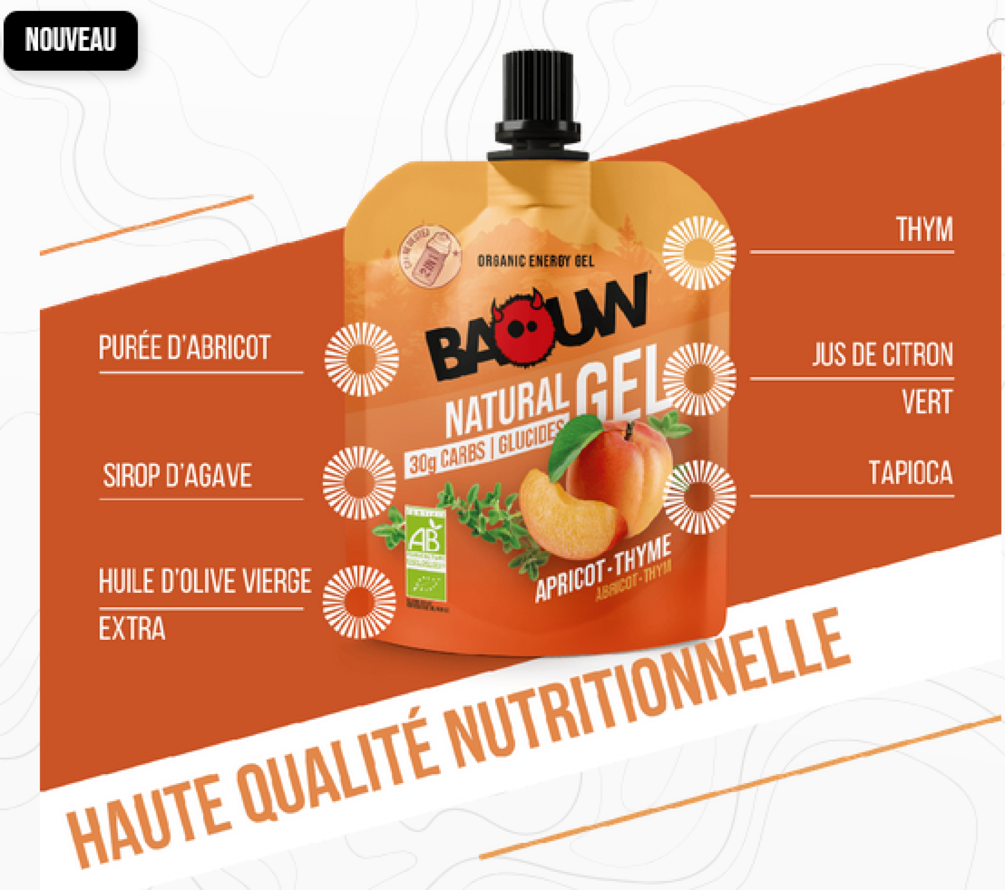 Gel Energetique - Abricot Thym