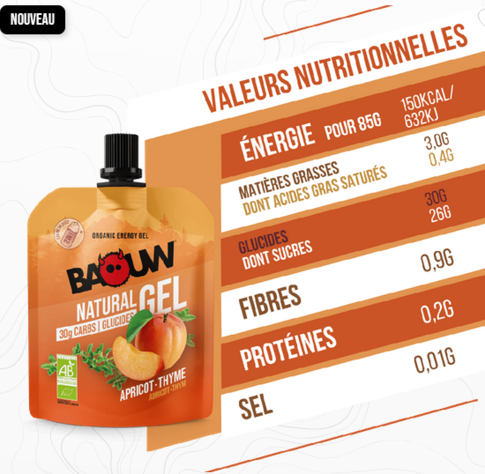 Gel Energetique - Abricot Thym