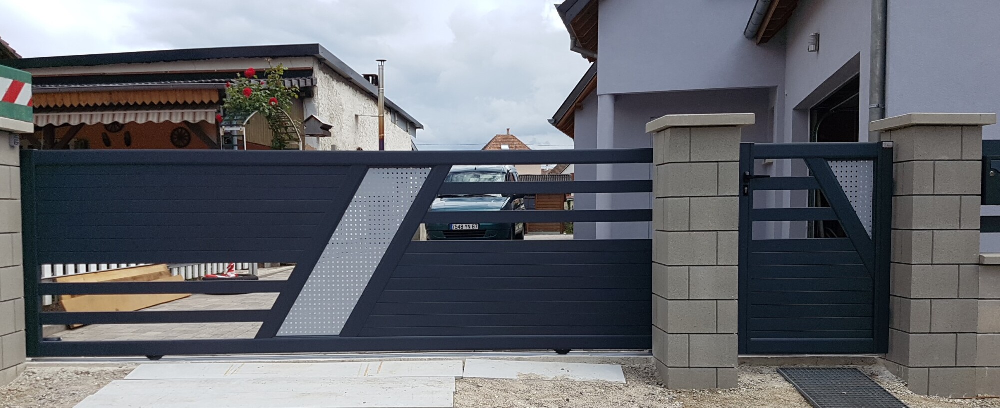 Portail coulissant aluminium modèle Sydney