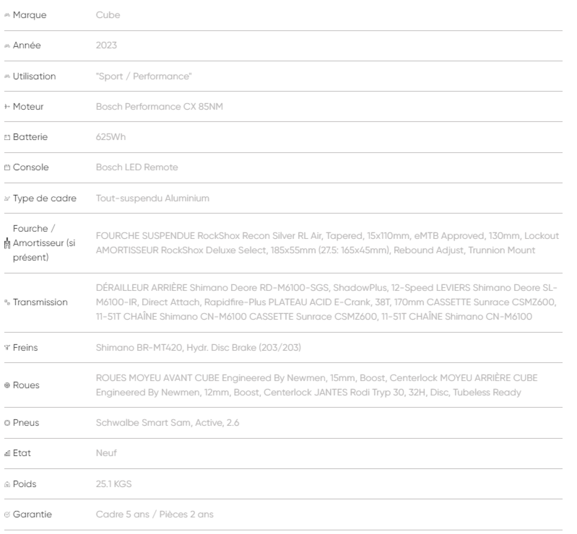 Vtt électrique cube stereo hybrid 120 pro 625