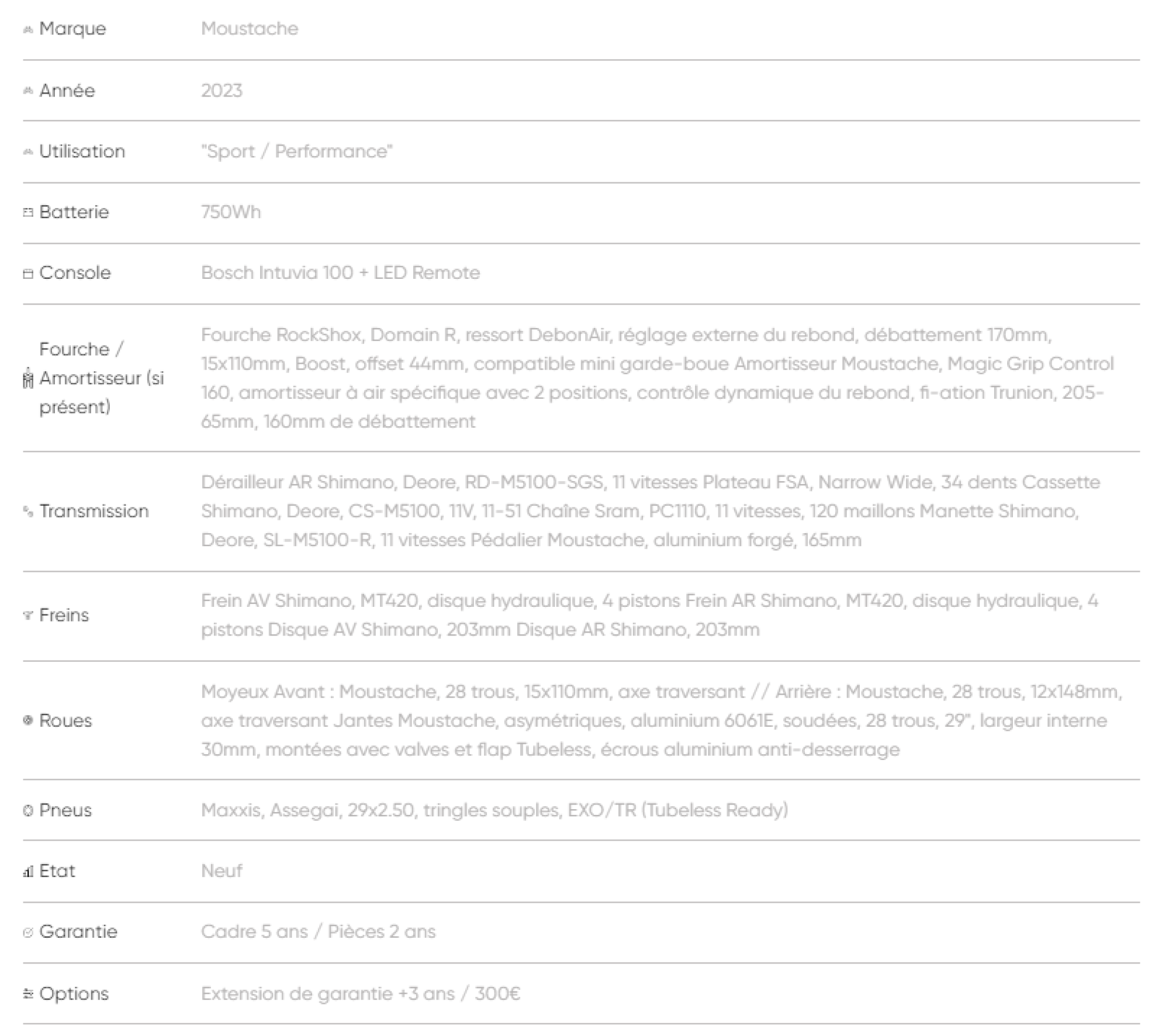 VTT électrique MOUSTACHE GAME 3