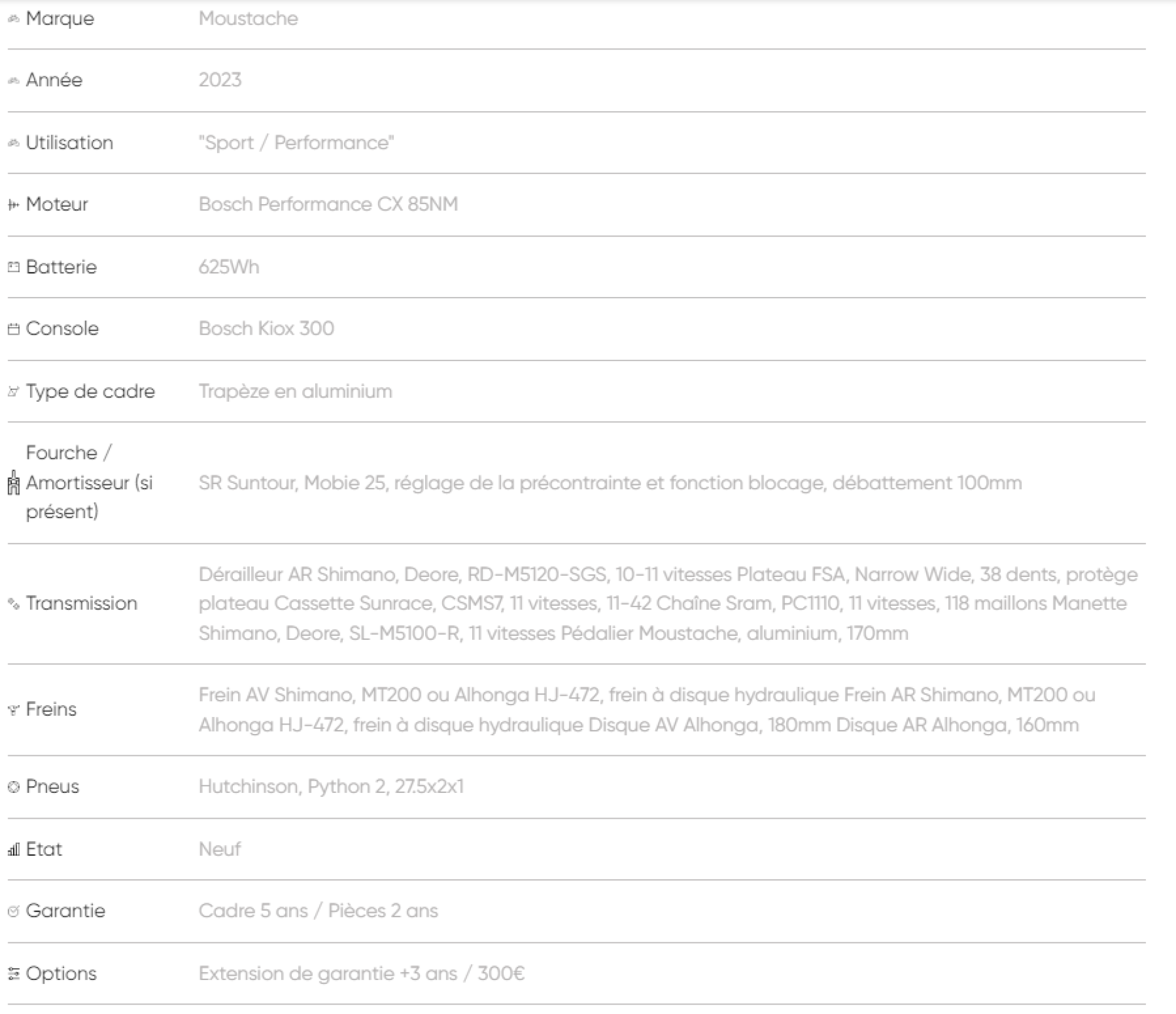 Crossover électrique moustache xroad 6 open