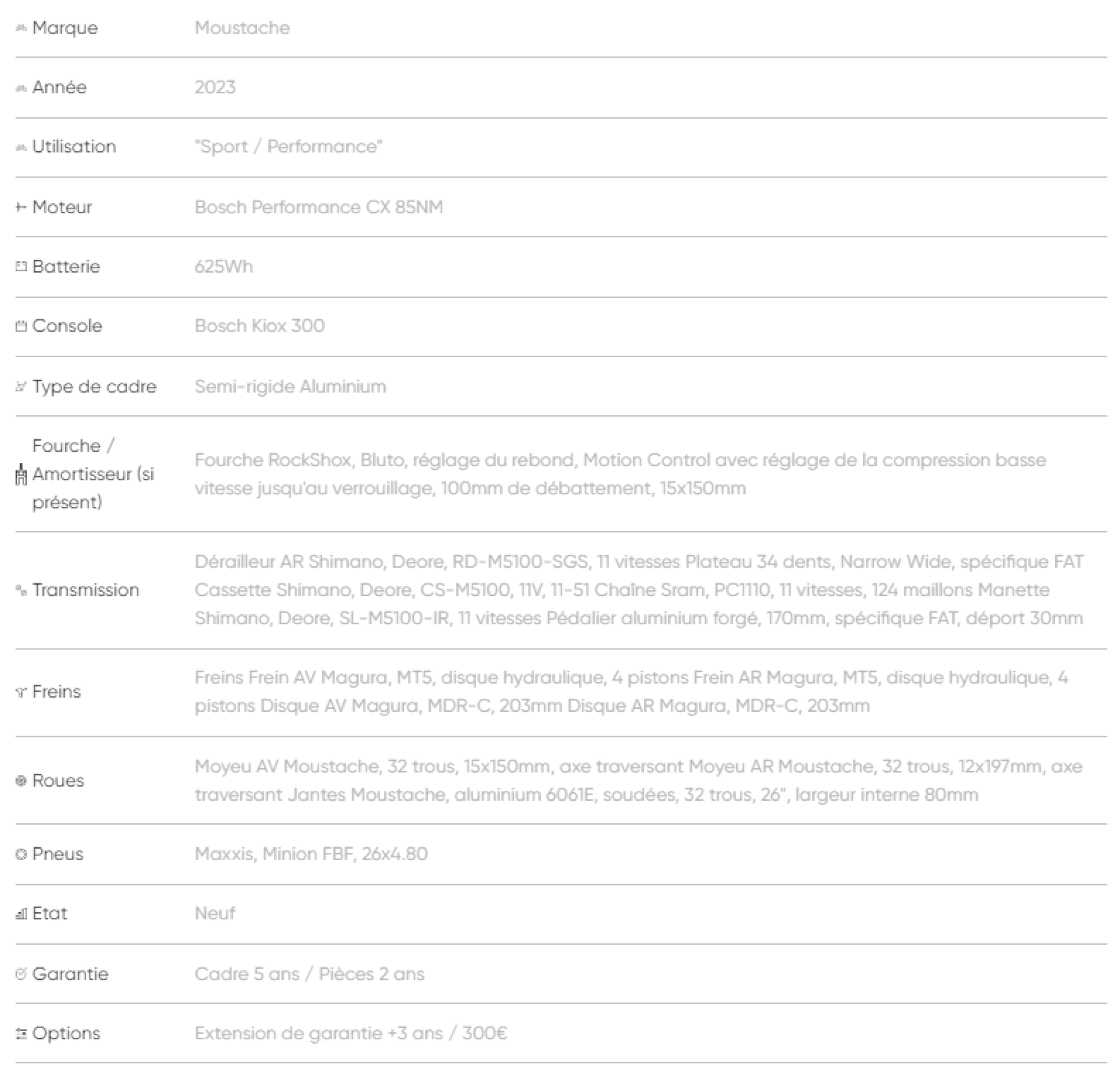 Vtt électrique moustache samedi 26 fat4