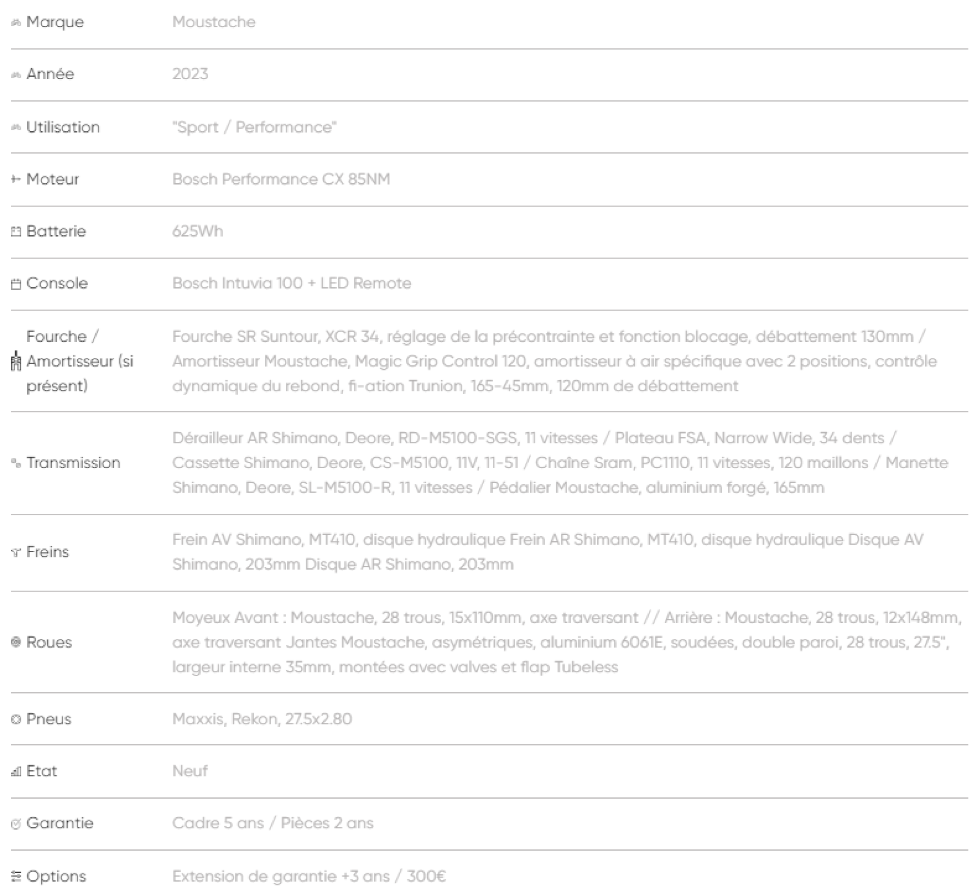 Vtt électrique moustache wide 3