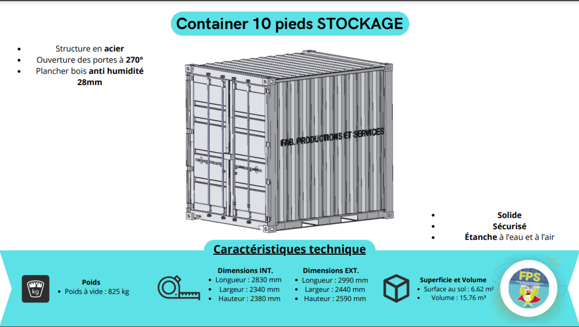 Container de stockage 10'