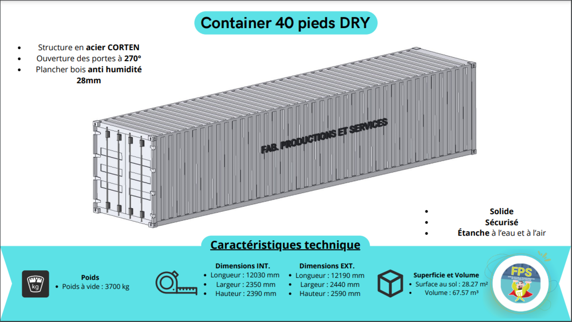 Container 40' DRY Occasion