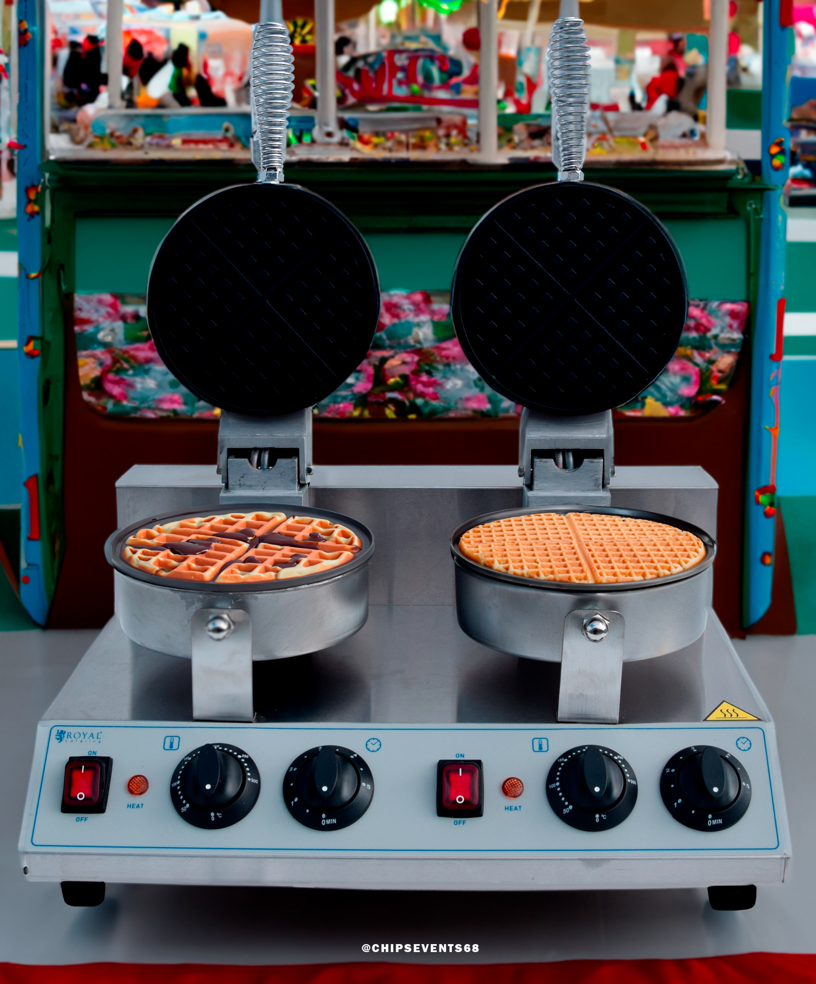 Gaufrier double électrique en location