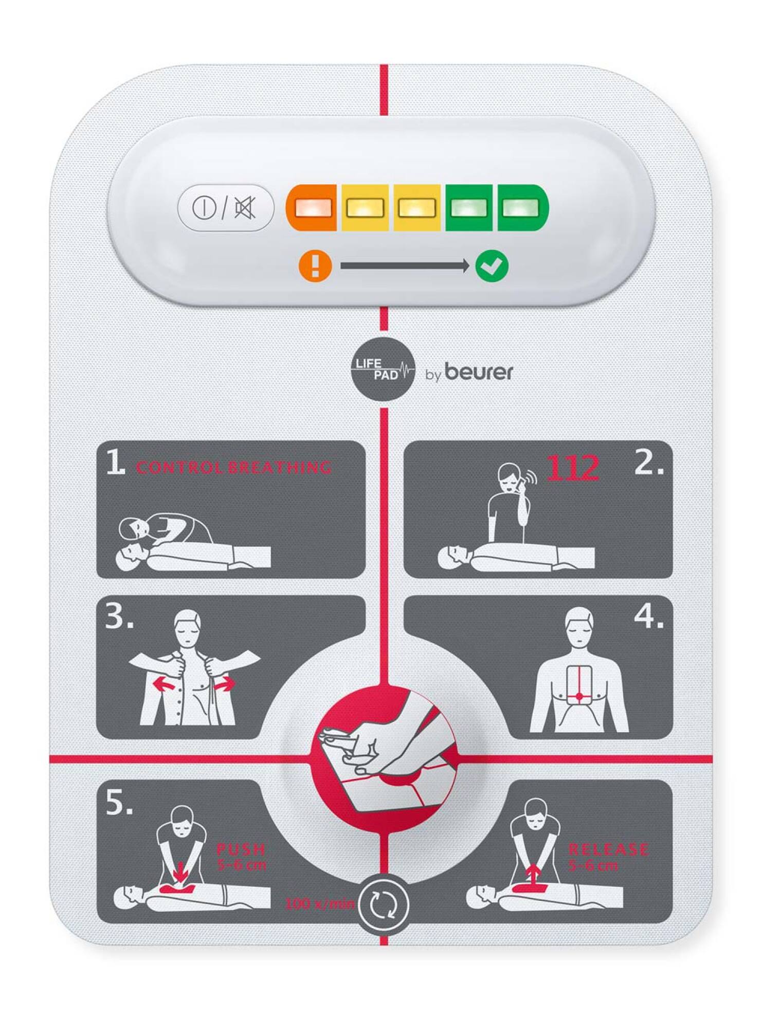 Lifepad Beurer, assistant massage cardiaque