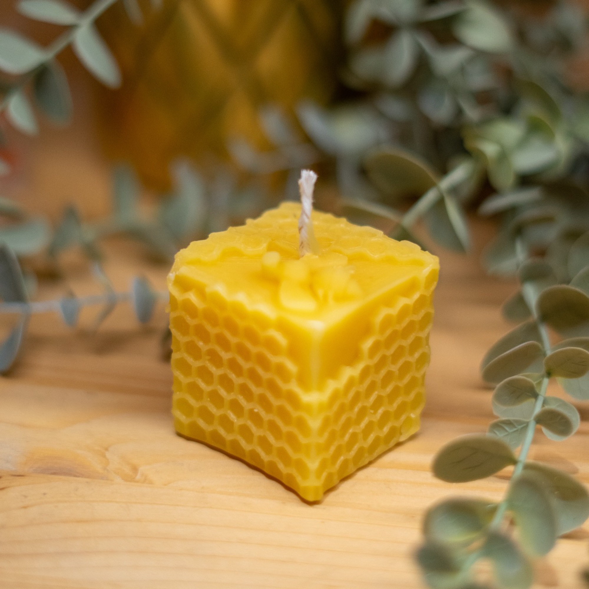 Bougie 100% Cire d'abeille - ORCHIDEE