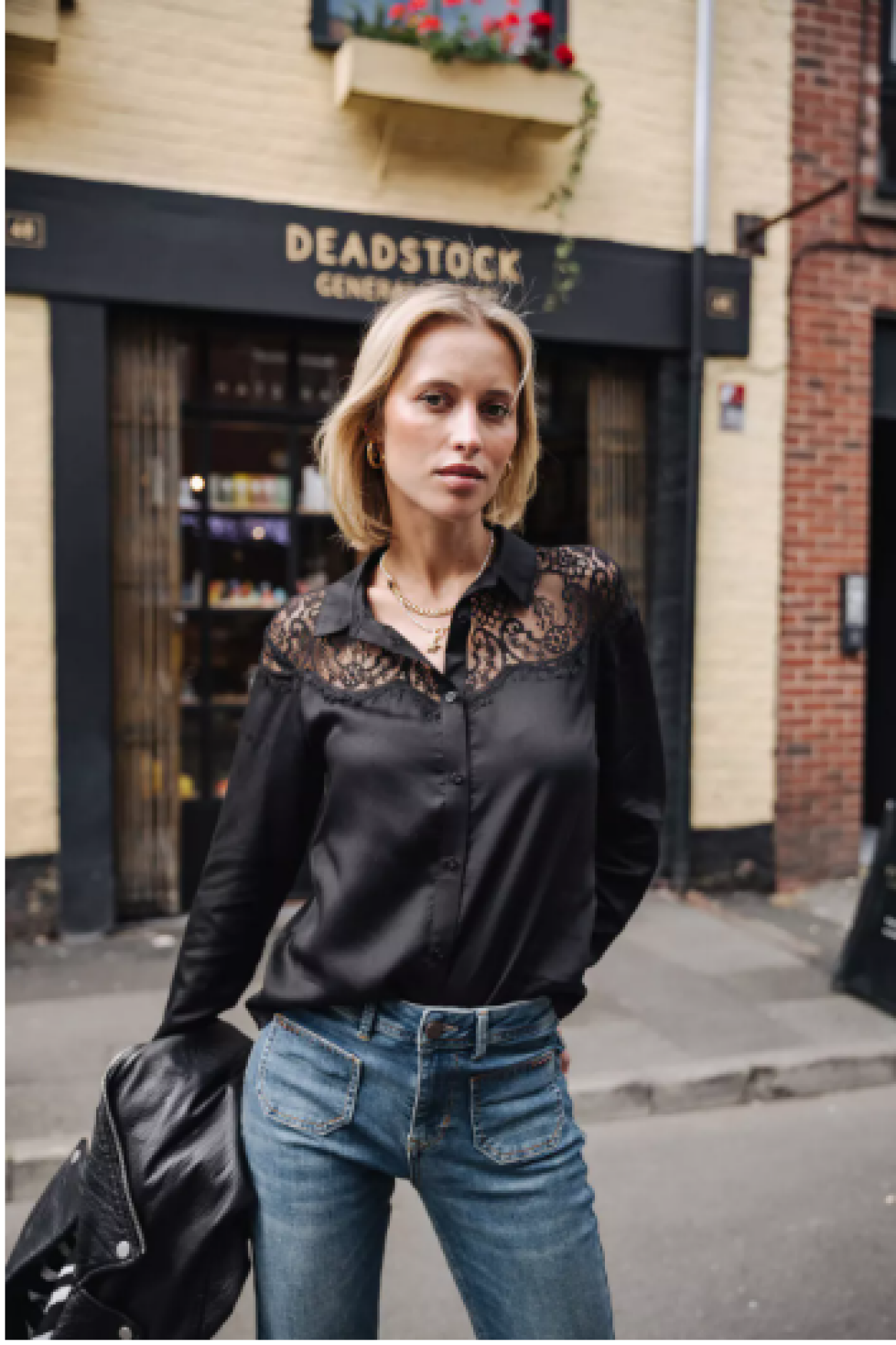 Chemisier noir Chanice Plain Freeman T.Porter