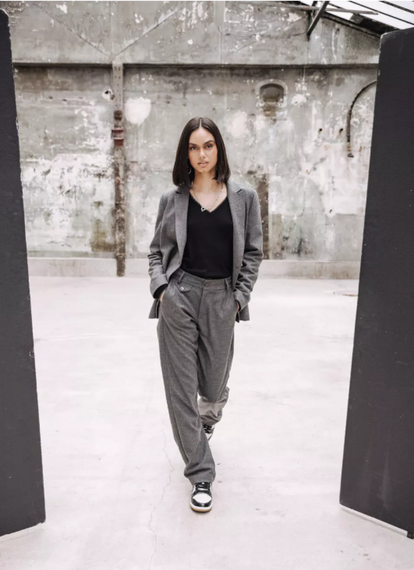 Pantalon Alba Moss gris Freeman T.Porter