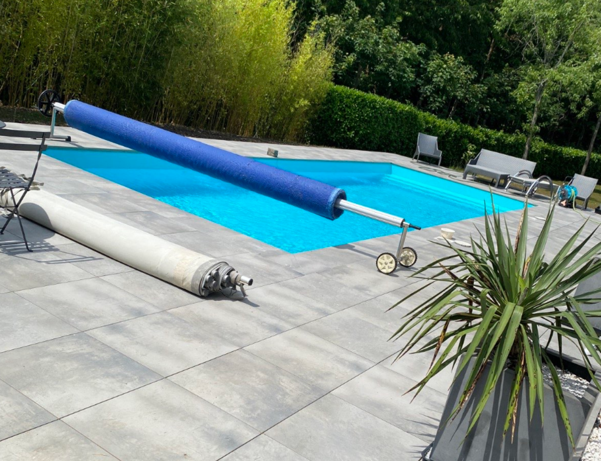 Plage piscine - Terrasse - Patio - Pergola